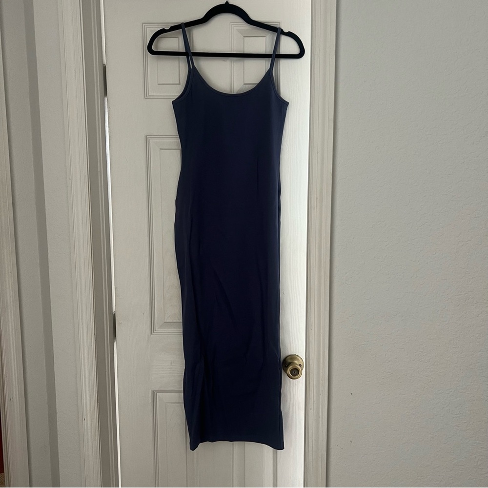Meshki midi blue knitted bodycon